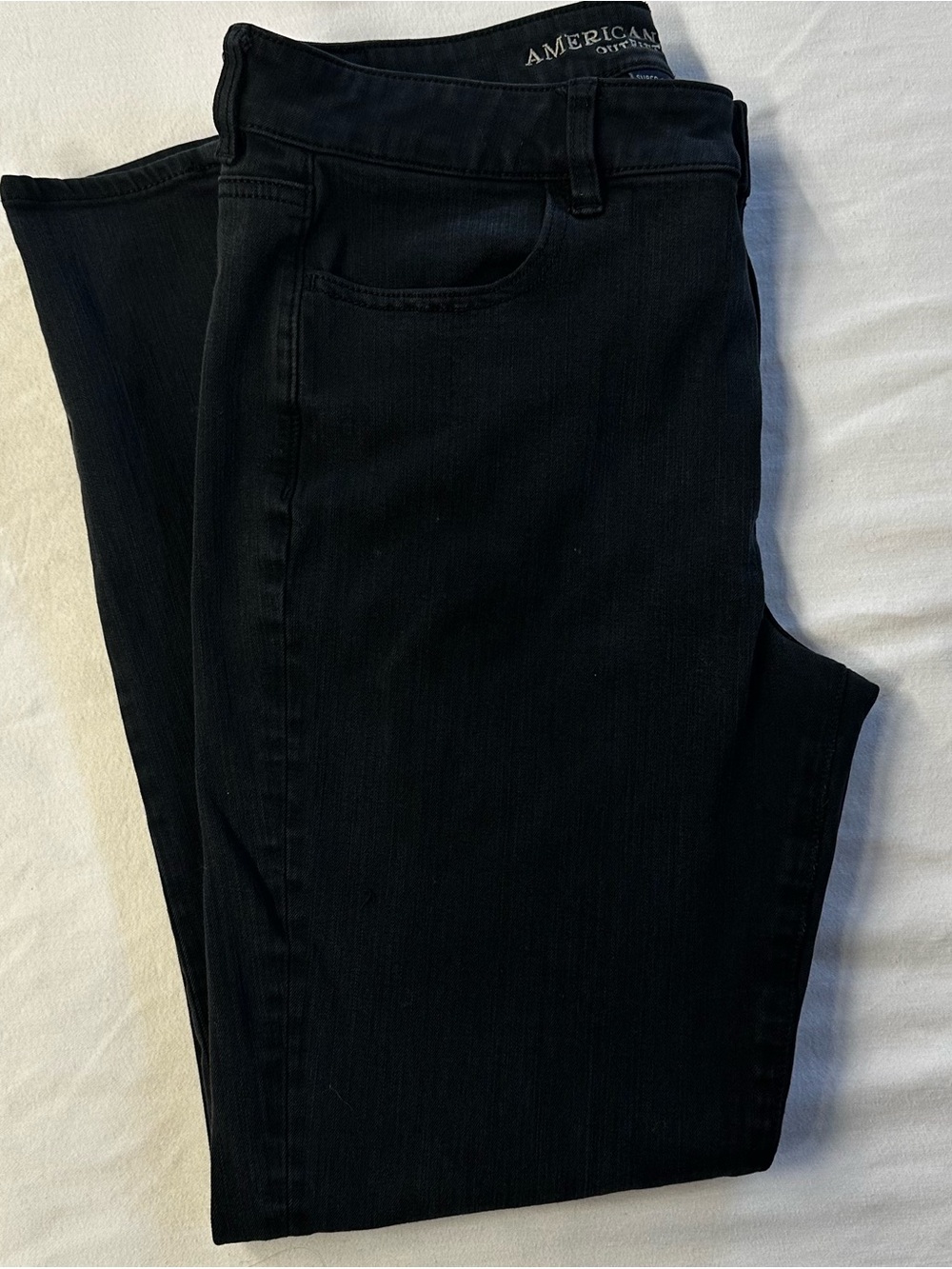 American Eagle Super Stretch X4 Black Skinny Jeans Size 12 Regular